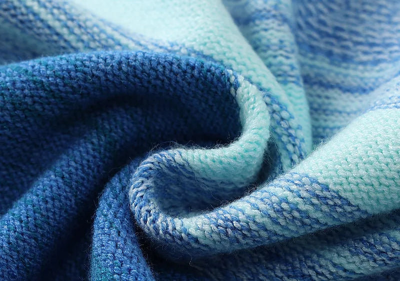 Oversized Sweater Women 2025 Fashion Rainbow Striped Embroidered Letters Knitted Pullovers Loose Casual Streetwear Tops C-119