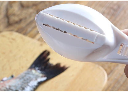 WIKHOSTAR Fish Scale Scraper Fish Skin Brush Seafood Tools Fast Remove Fish Scraper Cleaning Knife Kitchen Accessories