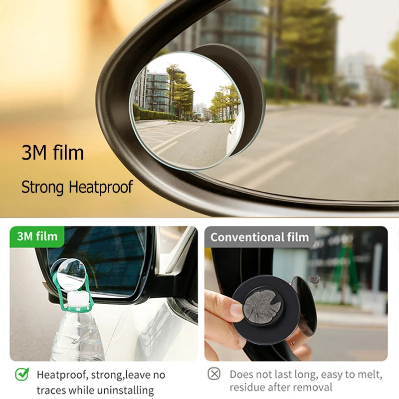 Baseus 2pcs Car Rear View Mirror Full Vision 360 Degree Wide Anger Parking Assitant Waterproof Auto Rearview Blind Spot Mirror