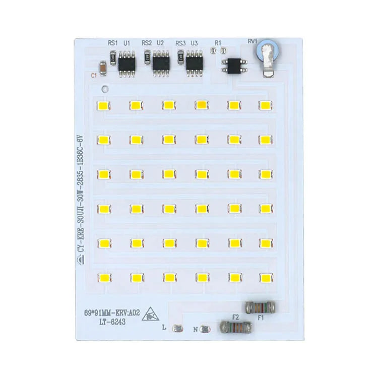 Smart IC LED Chip 10W 20W 30W 50W 100W 3500K Lamp Beads High Power LED Light Board 220V 2835 SMD LED Lamp For Indoor Outdoor DIY
