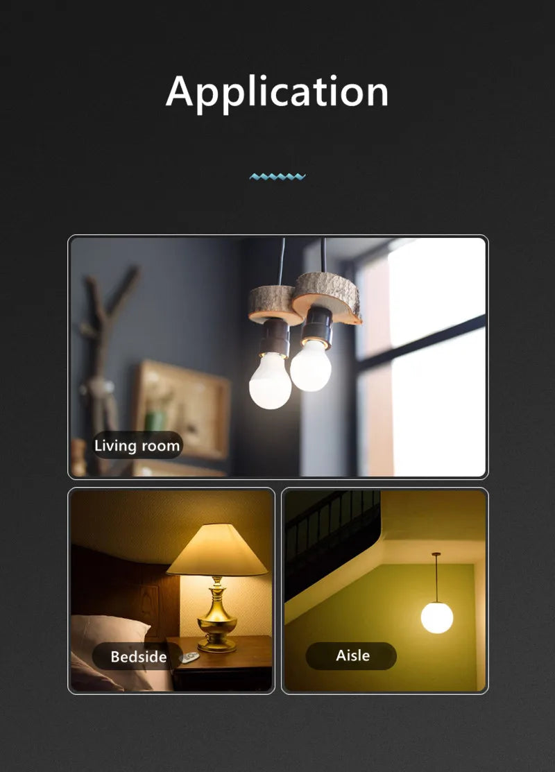 Smart LED Bulb E27 6W 9W 12W RF 2.4G Wireless Remote Control Night Light Timing Turn off Warm Cold Light Dimmable Led Lamp Bulb