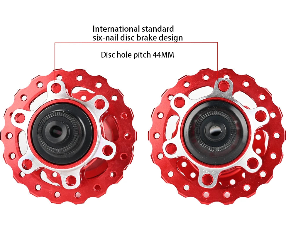 Bicycle Hubs ARC MT006 MTB Bike Hubs, 4 NBK Bearings, 28/32/36 Holes, 6-Bolt Disc Brake, 8-11 Speed, 4-Pawl 3-Tooth Design