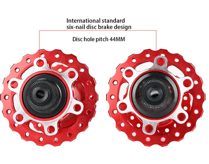 Bicycle Hubs ARC MT006 MTB Bike Hubs, 4 NBK Bearings, 28/32/36 Holes, 6-Bolt Disc Brake, 8-11 Speed, 4-Pawl 3-Tooth Design