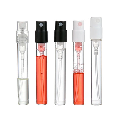 500pcs Invisible Springs Sprayer 1.5ml 1.8ml 2ml 2.5ml Bayonet Glass Perfume Bottle Sample Refillable For Fragrance Perfume