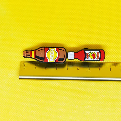 1pcs  coffee PVC Shoe Charms Shoe Decorations Crocs