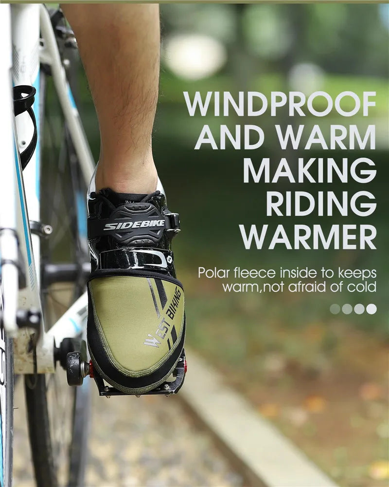 WEST BIKING Bicycle Half Shoe Cover Windproof Non-slip Cycling Boot Cover MTB Road Bike Waterproof Overshoes Bicycle Equipment