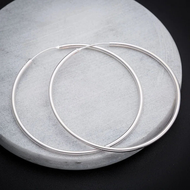 Women 3-7cm Small Big Circle Hoop Earrings Statement Ear Ring Fashion Jewelry Gift