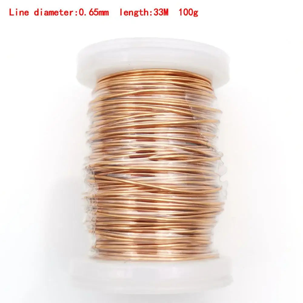 0.13mm 0.25mm 0.51mm 1mm 1.25mm copper wire Magnet Wire Enameled Copper Winding wire Coil Copper Wire Winding wire Weight 100g