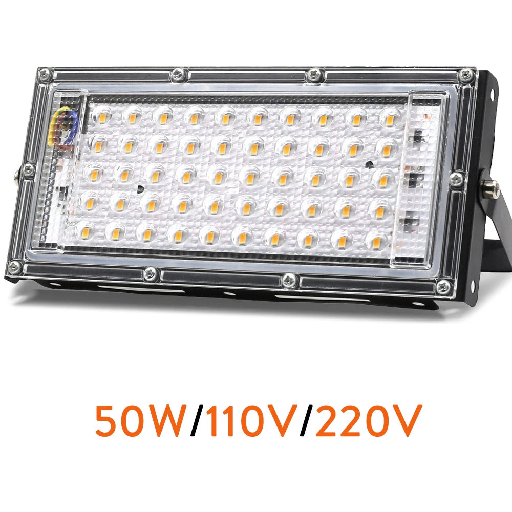 LED Floodlight Bulb 50W AC 110V 220V 230V 240V White Lamp Flood Light Spotlight Outdoor Waterproof for Street Garden Square