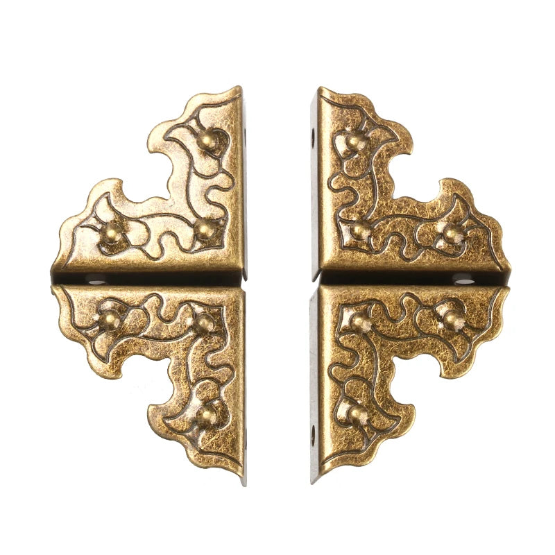 10Pcs 25mm Antique Furniture Metal Crafts Jewelry Box Corner Foot Wooden Case Corner Protector Decorative Corner