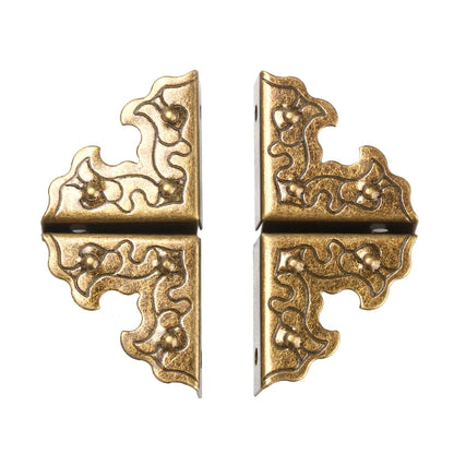 10Pcs 25mm Antique Furniture Metal Crafts Jewelry Box Corner Foot Wooden Case Corner Protector Decorative Corner