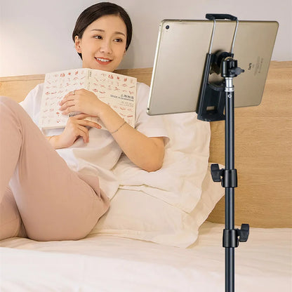150/200cm Tripod for Tablet and Phone Aluminum Tripode Tablet Floor Ipad Tripod Stand with Smartphone & Tablet Holder Mount