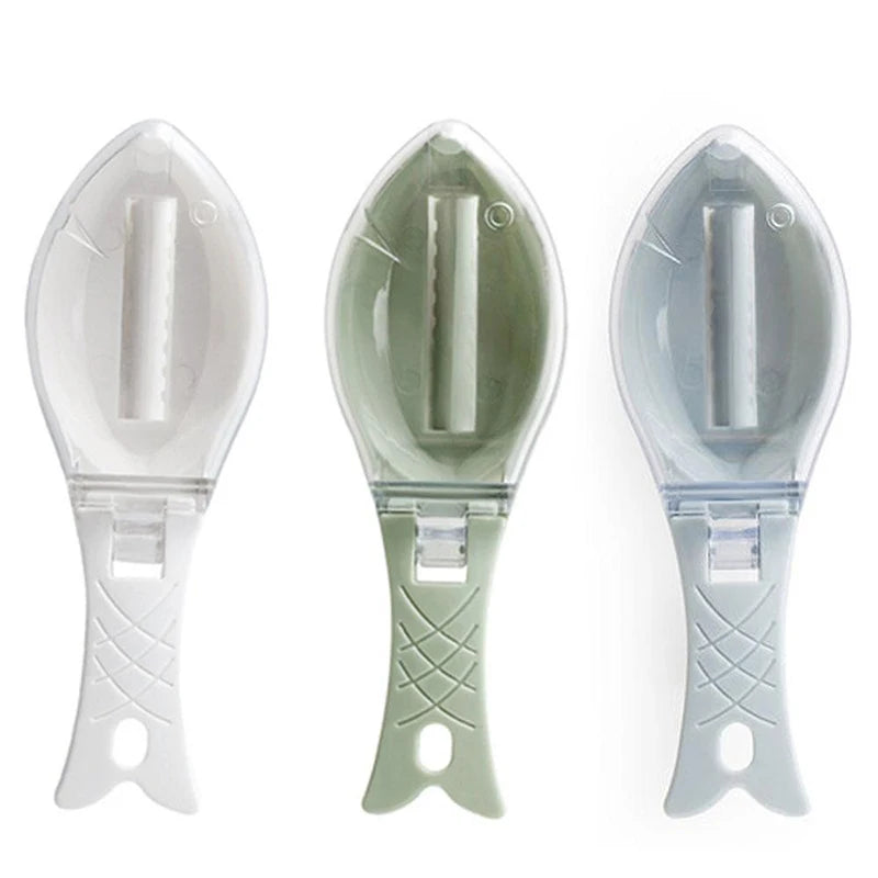 WIKHOSTAR Fish Scale Scraper Fish Skin Brush Seafood Tools Fast Remove Fish Scraper Cleaning Knife Kitchen Accessories