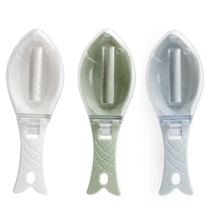 WIKHOSTAR Fish Scale Scraper Fish Skin Brush Seafood Tools Fast Remove Fish Scraper Cleaning Knife Kitchen Accessories