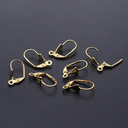 10pcs/Lot 316 Stainless Steel     Ear ring French D Buckle Ear Hook Wholesale Never Tarnish