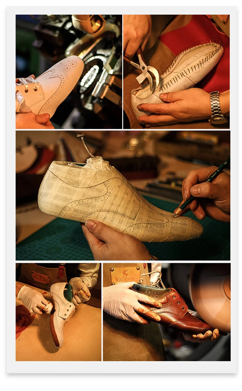 Genuine Leather Oxford Office Shoes Luxury Dress Shoes Slip on Wedding Shoes For Men