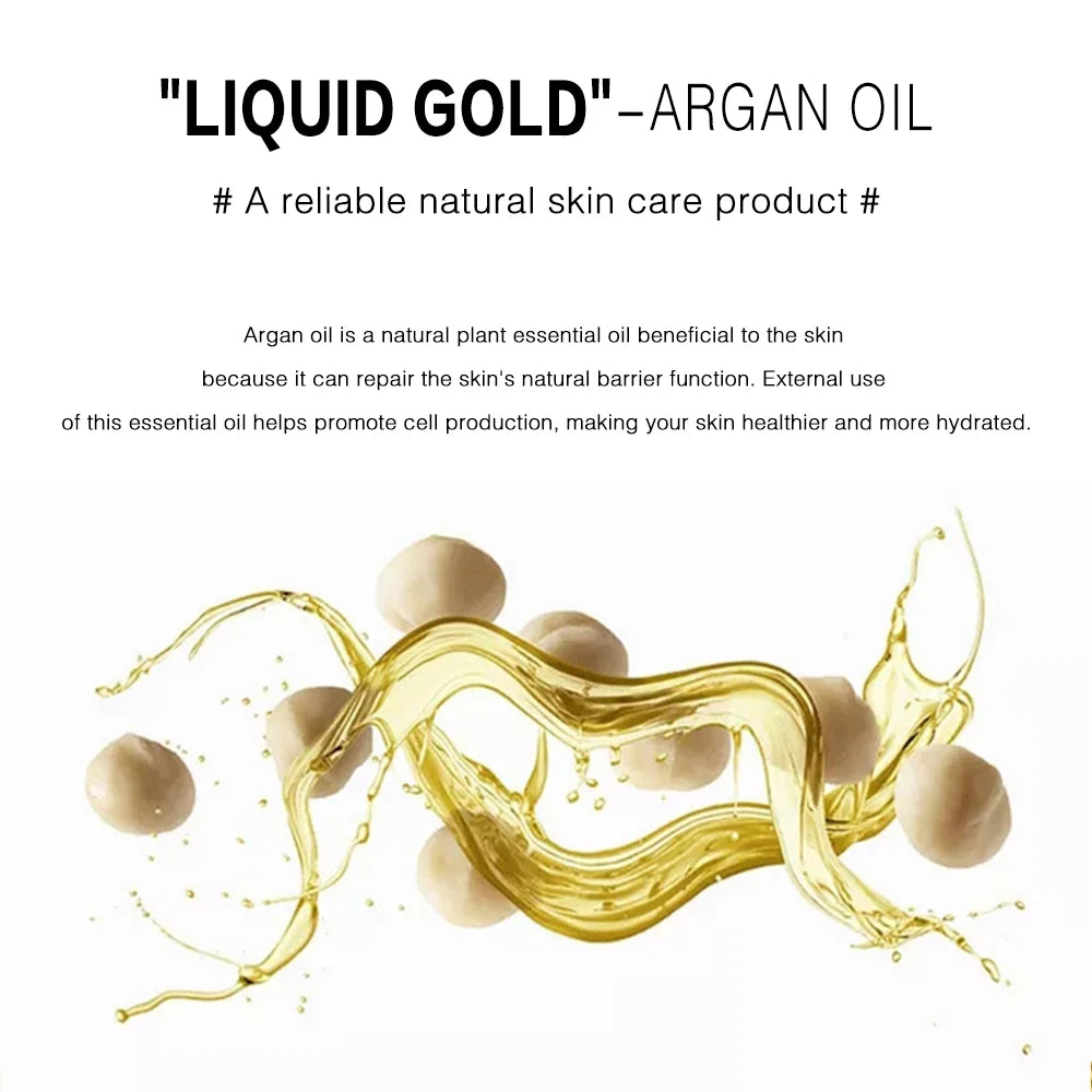Organic  Argan Oil  100% Pure Cold Pressed Virgin Premium Grade For Dry & Damaged Skin, Hair, Face, Body, Scalp & Nails