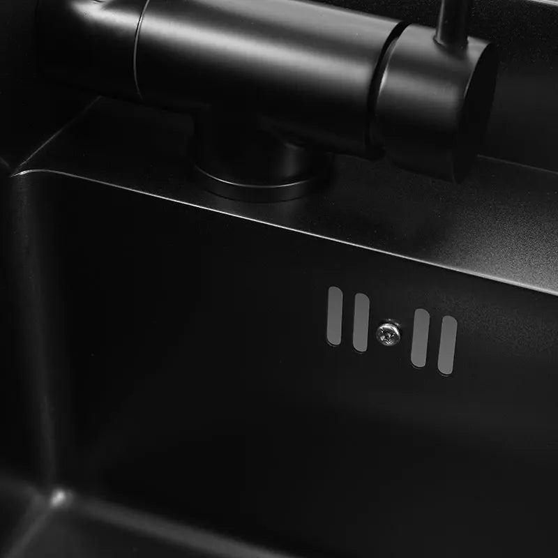 Black Kitchen sink Hidden Single bowl Bar Small Size sink Stainless Steel Balcony sink Concealed black kitchen sink Bar sink