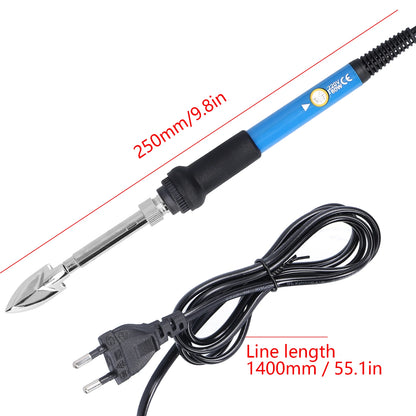 60W Adjustable Mini Soldering Iron Adjustable Temperature Leather Wrinkle Removal Small Iron Constant Temperature Electric Iron