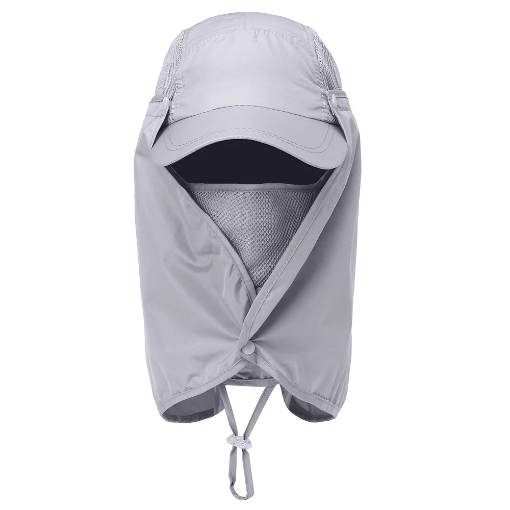 Outdoor Sport Hiking Visor Hat UV Protection Face Neck Cover Fishing Sun Protection Cap Women Men Cap