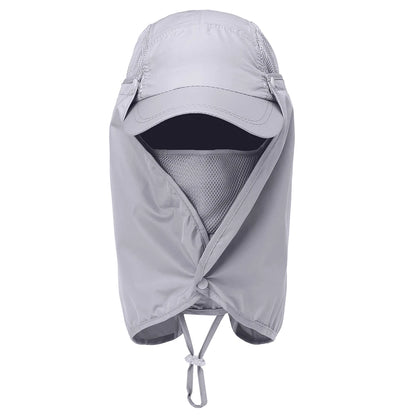 Outdoor Sport Hiking Visor Hat UV Protection Face Neck Cover Fishing Sun Protection Cap Women Men Cap