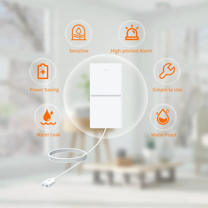 Staniot Tuya Smart Water Leakage Detector Compatible With Home Security Alarm System Support Low Battery Alarm Flood Sensor