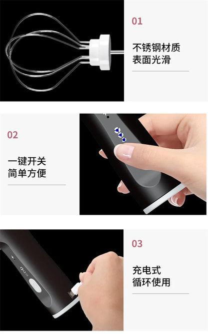 New hand-held electric egg beater milk beater automatic coffee blender milk bubbler electric blender whisk  kitchen tools