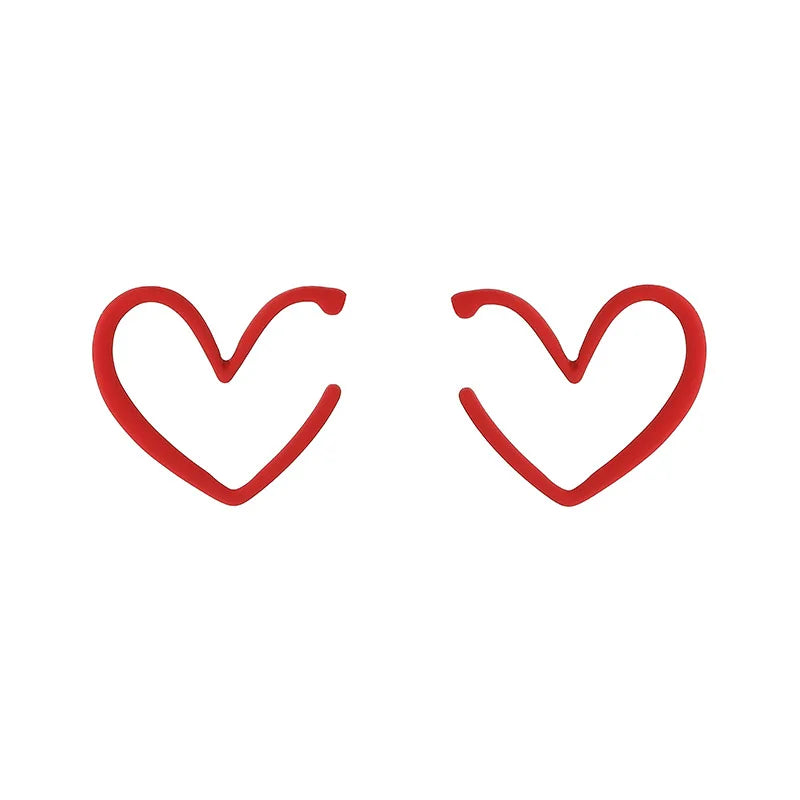 Daily Red Hearts Girls Doop Earrings Love Funny Bohemian Earrings 2024 Fashion New Women Accessories