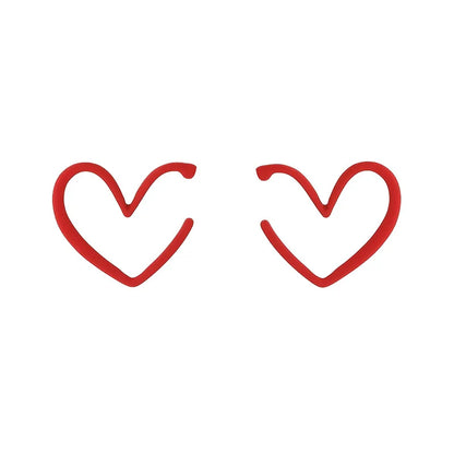 Daily Red Hearts Girls Doop Earrings Love Funny Bohemian Earrings 2024 Fashion New Women Accessories