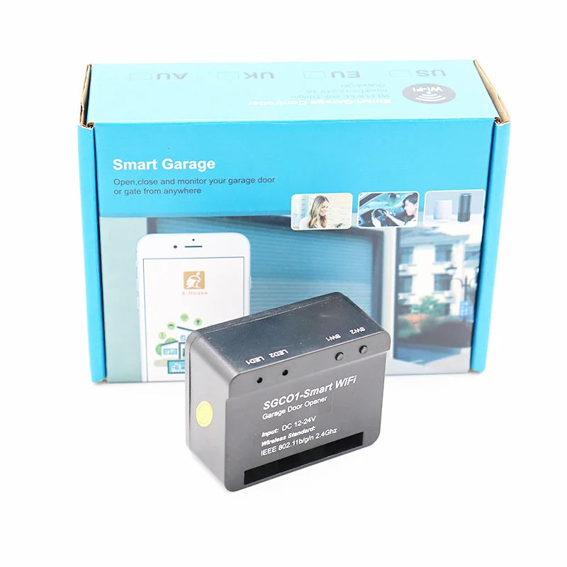 Smart WiFi Garage Door Opener Controller, APP Remote Control from Anywhere, No Hub Needed, History Record/Set Timer/Schedule