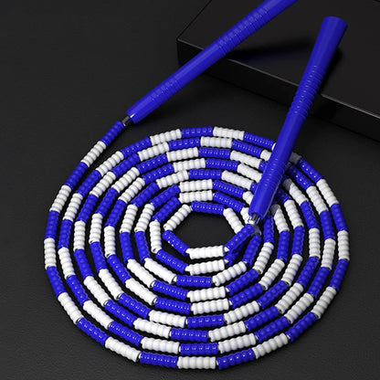 Tangle-Free Segmented Beaded Jump Rope For Kids Fitness Skipping Rope For Men and Women Adjustable Length Weight Loss