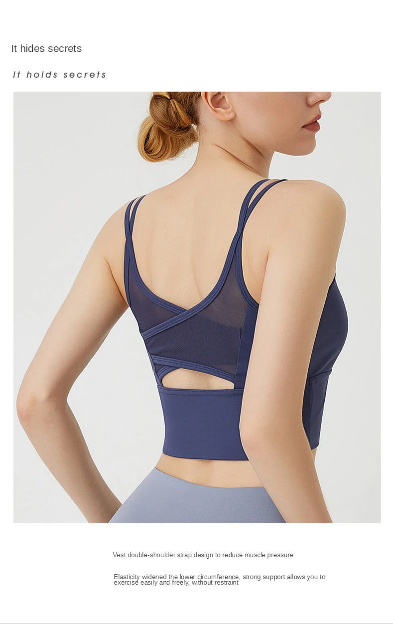 Sports Bra for Women Gym Shockproof Mesh Sports Quick-drying Bra Running Fitness Yoga Women Training Sports Underwear