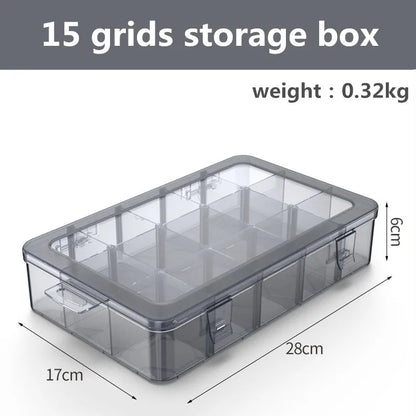 Organizer 9-24 Grids Adjustable Storage Container  Compartment Plastic Storage Box Component Screw Holder Case Display Container