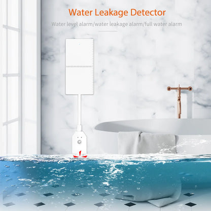 Staniot Tuya Smart Water Leakage Detector Compatible With Home Security Alarm System Support Low Battery Alarm Flood Sensor