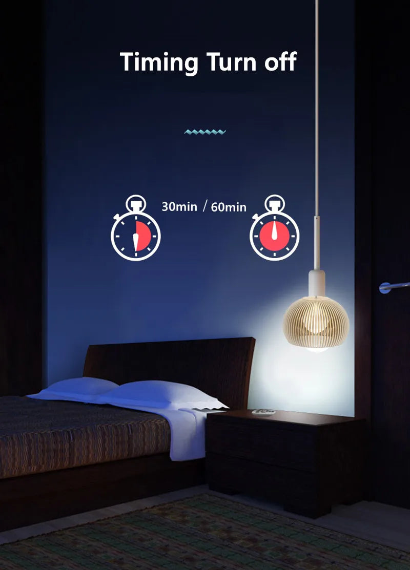 Smart LED Bulb E27 6W 9W 12W RF 2.4G Wireless Remote Control Night Light Timing Turn off Warm Cold Light Dimmable Led Lamp Bulb