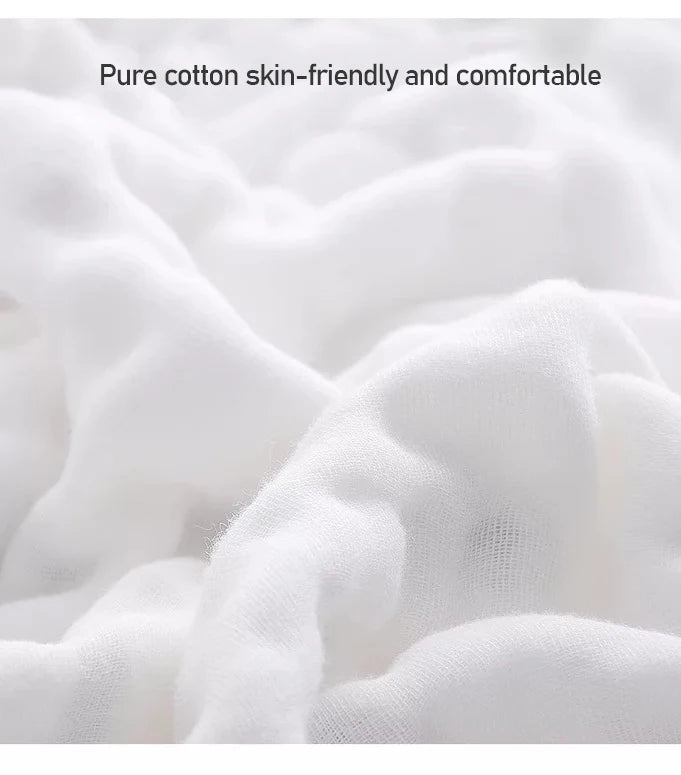 Baby Bath Towel Muslin Cloth Kids Bathrobe Child Blanket Wrap for Newborn Infant Toddler Boys Girls Gauze Cotton 110*110cm