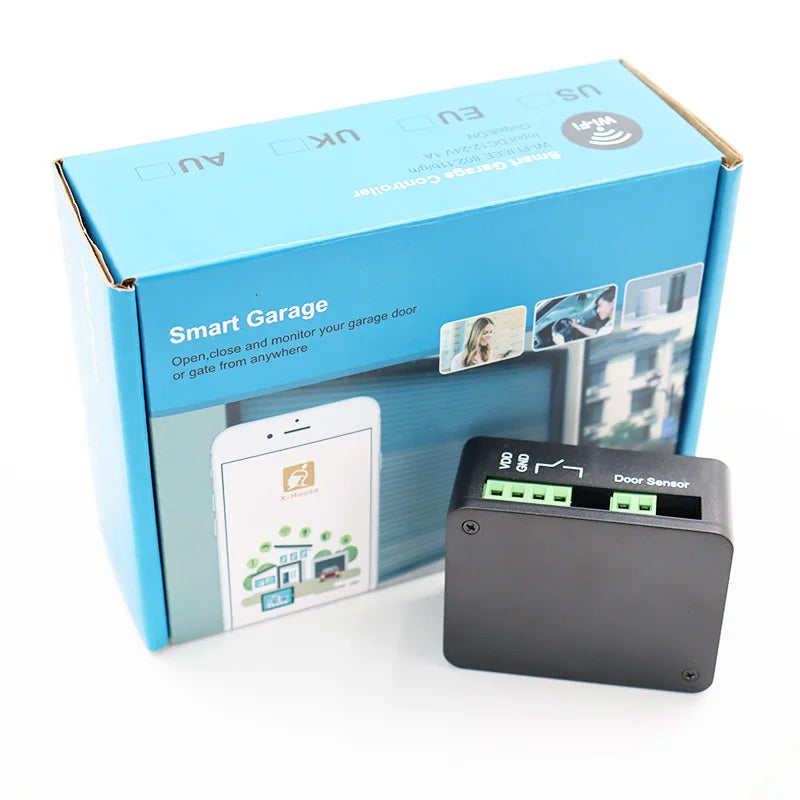 Smart WiFi Garage Door Opener Controller, APP Remote Control from Anywhere, No Hub Needed, History Record/Set Timer/Schedule