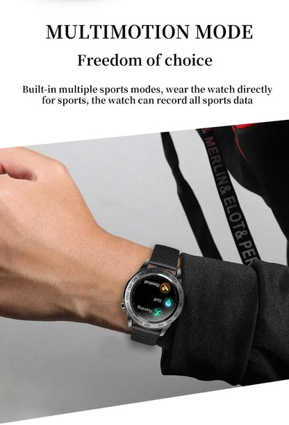 LIGE GPS Sport Track Recording Men Steel Band Smart Watch Body Temperature Activity Sport Fitness SmartWatches  Men Waterproof