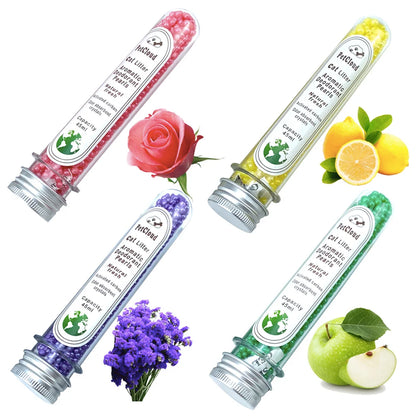 4 Aromatic Cat Litter Deodorant Beads Odor Activated Carbon Absorbs Pet Removaling Excrement Stink Deodorizing Cleaning Supplies