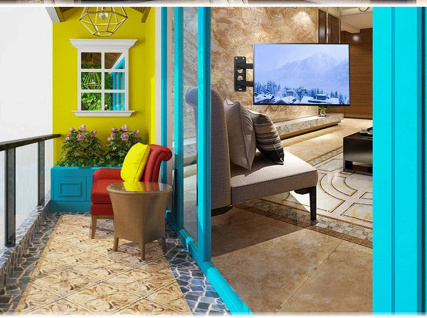 TV Wall Mount Swivel Tilt Rotation Full Motion Adjustable Articulating for Most 17-43 inch LED, LCD Monitor Wall Mount