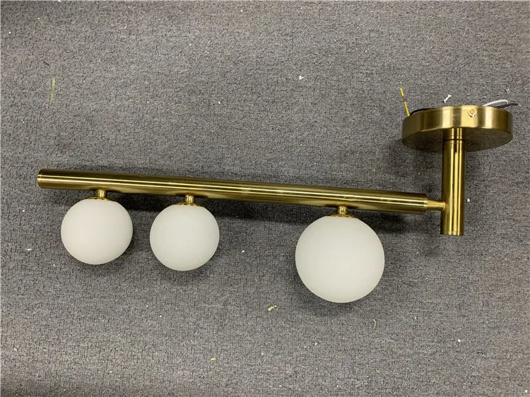 Modern ball wall lamp Decorative luxury wall light for Corridor TV Background Golden Black Mirror Vanity G9 bedside reading lamp