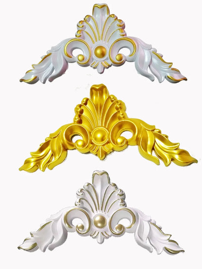 European corner carving ceiling ceiling corridor back wall decorative decals lamp pool accessories non-wood carving