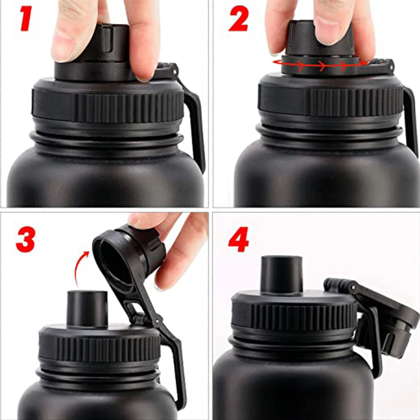 Bottle Straw Flip Replacement Lid for Hydro Flask Wide Mouth Water Bottle Outdoor Portable Fashion Plastic Bottle