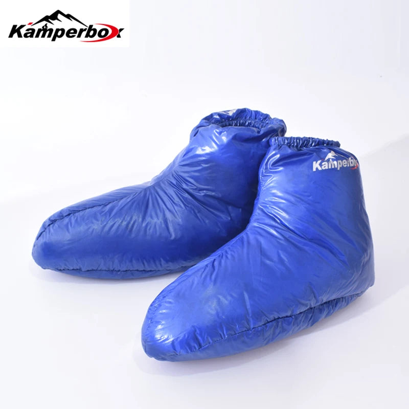 Kamperbox Down Slippers Down Socks Camping Down Booties for Sleeping Bag Camping  Down Socks AQ3
