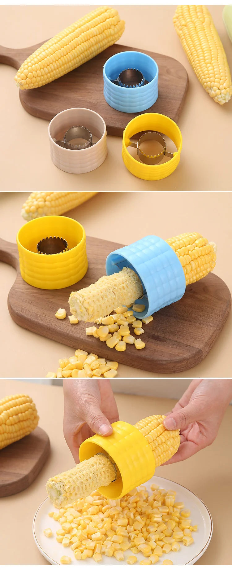 1PC Rotary Corn Peeler Planed Corn Kernel Separator Household 304 Stainless Steel Corn Thresher Kitchen Gadget Free Shipping