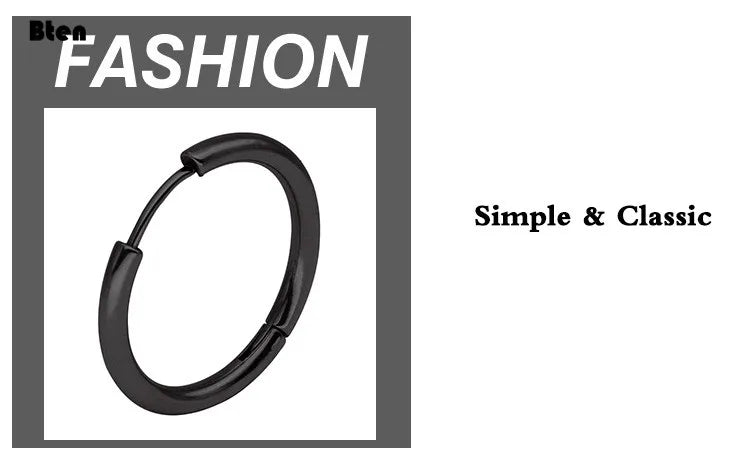 Hoop Earrings Women Gold /Rose Gold/Black Color Round Circle Earring Ear Ring Clip Earrings aretes Mujer