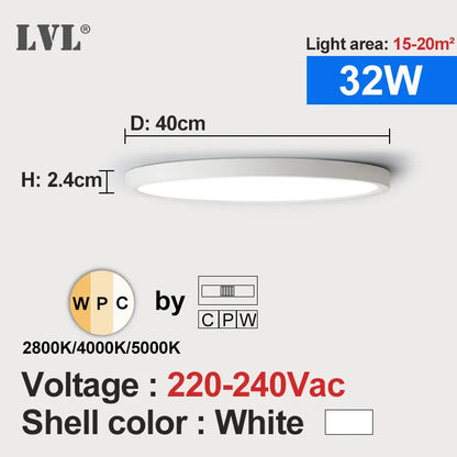 Modern LED Ceiling Light Wood Grain Golden One Light with 3 Colors Home Lighing Kitchen Bedroom Bathroom Surface Ceiling Lamp