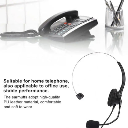 The New Headset Phone Mono Headset Landline Phone Headset With Microphone Homeearplugs Wired Headset Handle Game