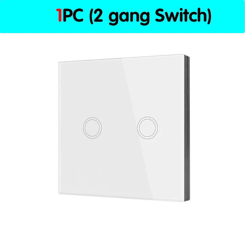 Smart Home Touch Light Switch Led Wireless 86*86 Remote on Off Wall Switch AC 110V 220V 10A Receiver 1/2/3gang for Ceiling Lamp