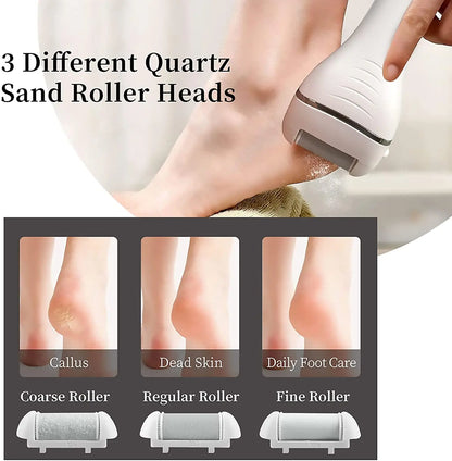 6 Pcs Foot Care Tool Heads Hard Skin Remover Refills Replacement Rollers for Cracked Heels Calluses and Dead Skin Black
